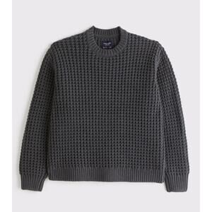 New A&F Men's Oversized Waffle Crew Sweater Size XXL Tall